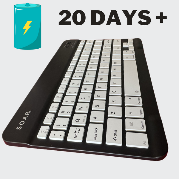 Soar Bluetooth Rechargeable Keyboard With Battery Timing Up to 20 Days High Quality