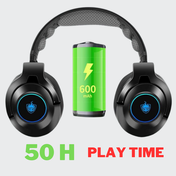 Phonikas Q9 50H Play Time On Single Charge Wireless Bluetooth Gaming Headphone