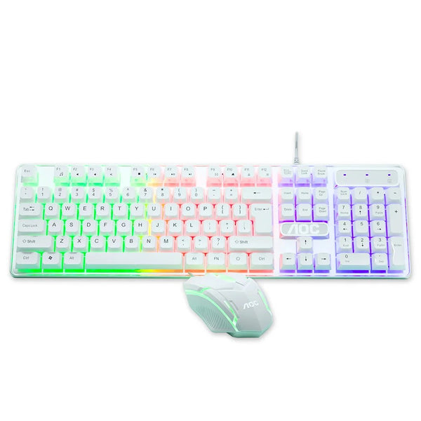 AOC GK410 RGB Wired Mechanical Gaming Keyboard – Customizable RGB Backlighting, Anti-Ghosting, Durable Switches