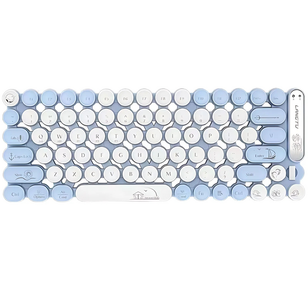 LANGTU RGB Wireless Keyboard and Mouse Set – Stylish Sky-Blue Design, Rechargeable, RGB Lighting