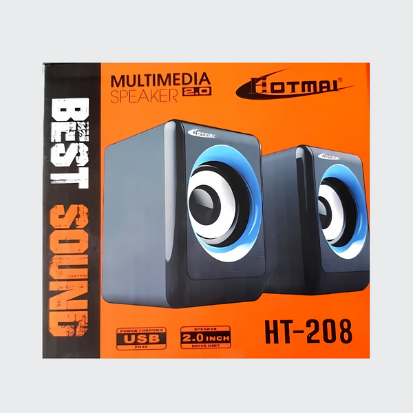 USB Multimedia Speaker Hotmai HT-208 Speaker For Pc Laptop LCD LED
